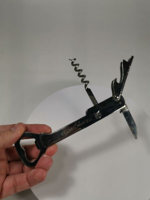 Martell Cognac vintage bottle opener corkscrew used