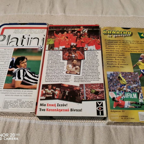 Sports videocassettes used, set of 3