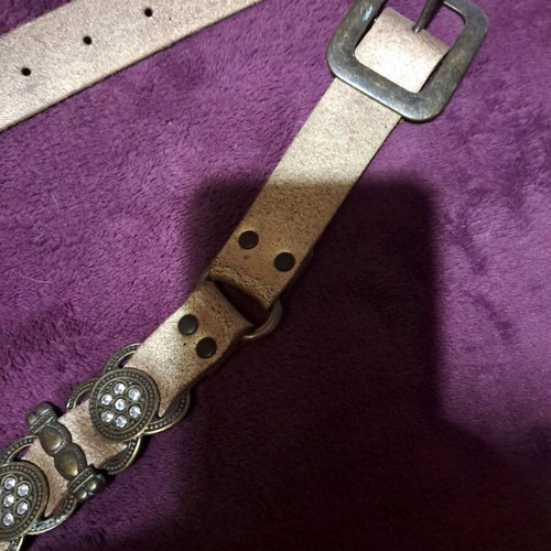 Vintage leather belts with rhinestones and stones, like new