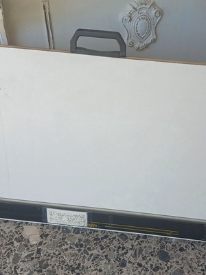 Drawing board set used, 2 wooden Xylotex boards with carrying bags and parallelograph