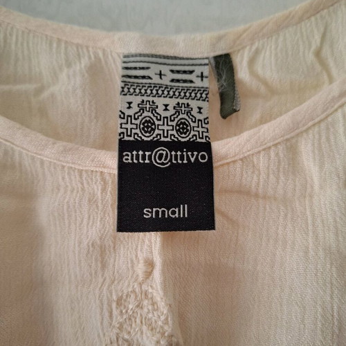 Attrattivo tank top used, beige and yellow, size S