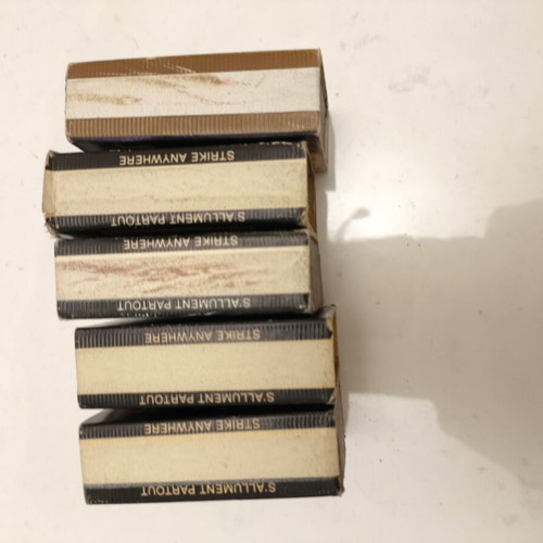 Vintage 40 Eddy Matches advertising matchboxes used, set of 5