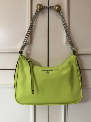 Michael Kors Small Conv Pouchette Jet Set Charm Shoulder Bag like new, green