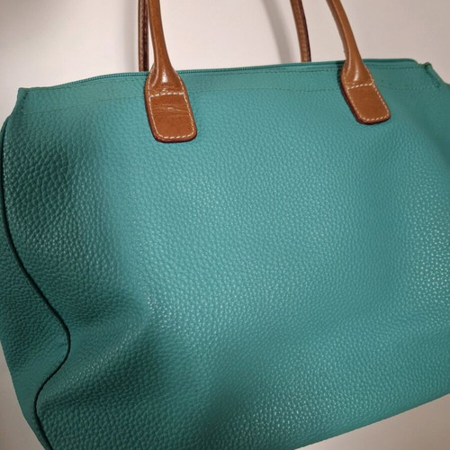 KEM leather shoulder bag, turquoise