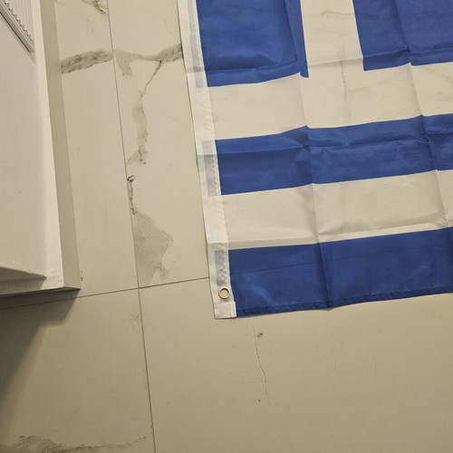 Ελληνική σημαία πολυεστερική νάιλον με κρίκους 150x90cm καινούργια