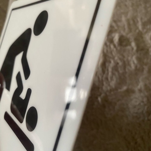 Signage stickers new, pack of 2