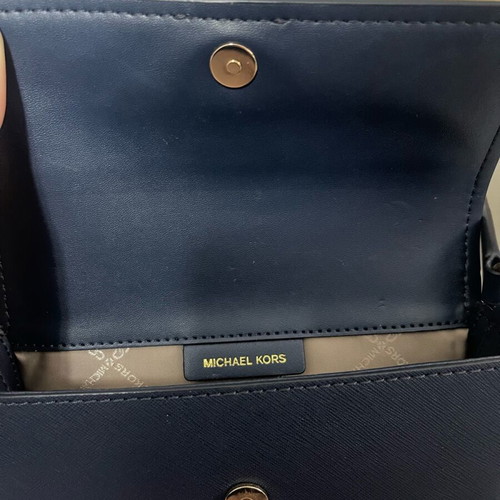 Michael Kors Greenwich Extra-Small Saffiano Crossbody Bag used, blue