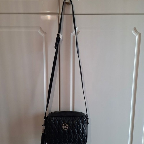 Marie Claire Black Quilted Crossbody Bag Like New with Tassel