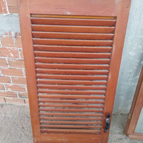 Oregon wooden double opening window and shutters set like new without frame
