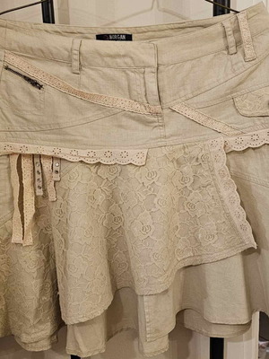 Morgan summer skirt linen cotton beige like new