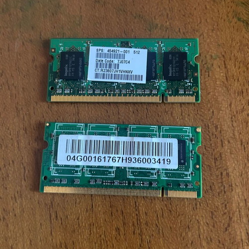 Laptop RAM DDR2 used, 1GB A-DATA & 512MB Hynix modules