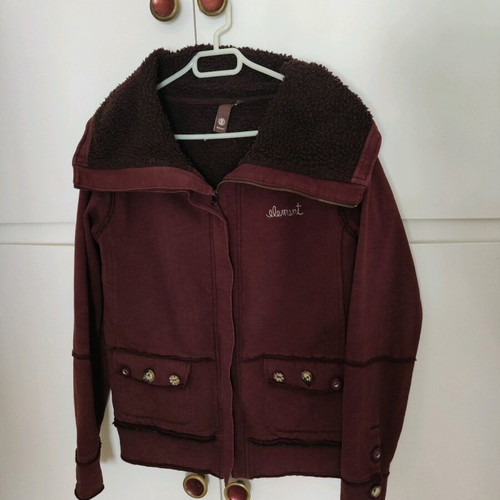 Element jacket brown with sheep lining like new, size M