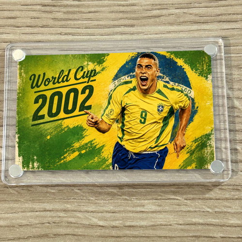 Acrylic Ronaldo Brazil 2002 World Cup Magnet new