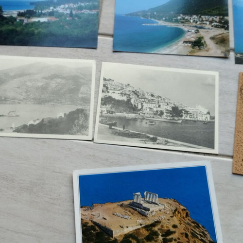 Greek island postcards 1990s like new, pack of 17