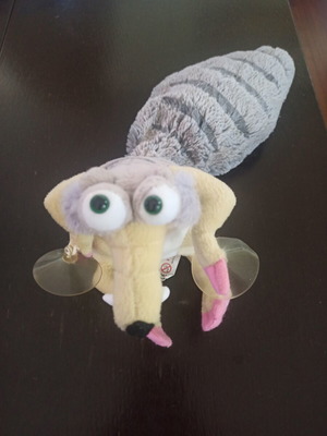 Scrat Ice Age 3 plush figure with suction cups, like new