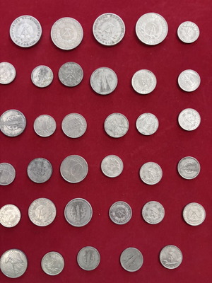 East German coins, 45 pieces