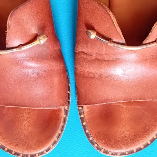 Brown leather Bozikis sandals size 37 slippers