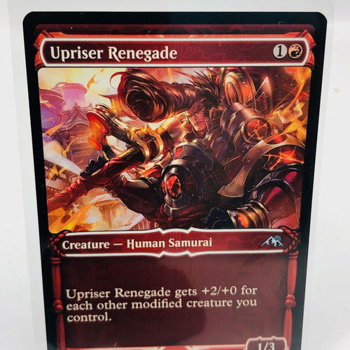Upriser Renegade Magic The Gathering card used, Kamigawa Neon Dynasty