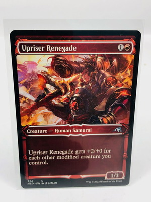 Upriser Renegade Magic The Gathering card used, Kamigawa Neon Dynasty