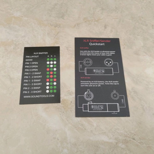 Soundtools XLR Sniffer/Sender Professional Cable Tester New