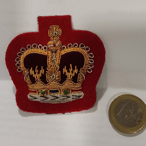 British embroidered sergeant crown badge pompom type new large size