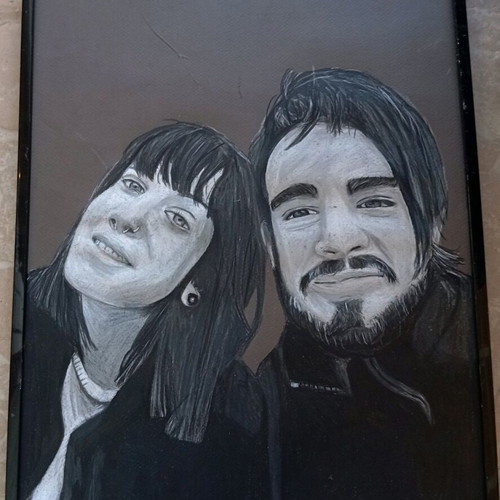 Handmade sketch portrait painting 31×46