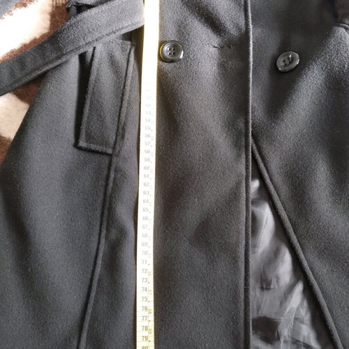 Black coat like new, fitted at bust and waist, size S