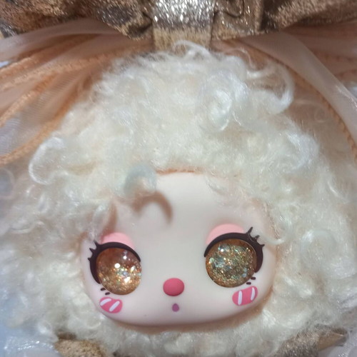 Liila plush bunny with liquid glitter eyes