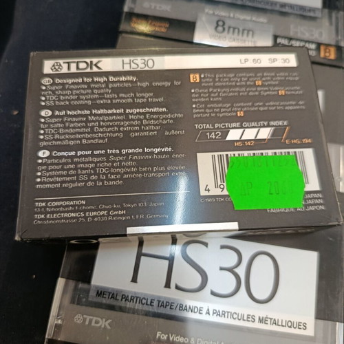 TDK HS-30 and HS-39 sealed video camera cassettes set of 4, like new