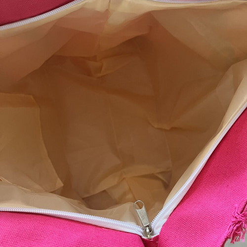 MC2 Saint Barth "Vanity" canvas tote bag, neon fuchsia