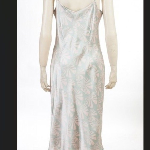 Apart silk satin slip dress with sequin and bead decoration