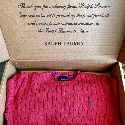Polo Ralph Lauren cotton sweater new, Nantucket Red, XS-S