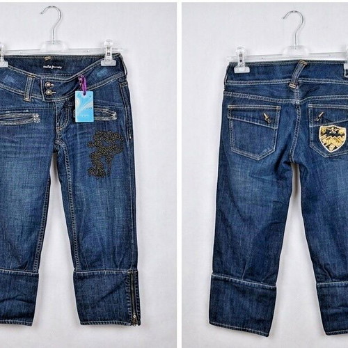 Pepe Jeans London Vintage Capri Cropped Denim Size 27 Brand New