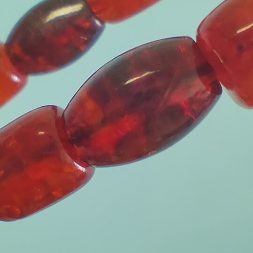 Worry Beads Baltic Pressed Amber Vintage used, silver details, 19 beads