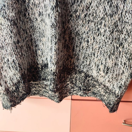 Stradivarius knitted sleeveless sweater S black - white like new