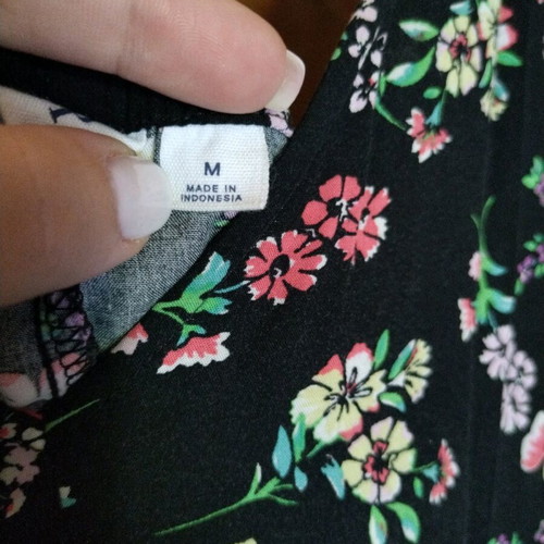 Black floral Gap dress like new, medium/large