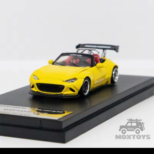 SW 1:64 JDM Yellow Miata MX5 Convertible Pandem Sport Model diecast car new