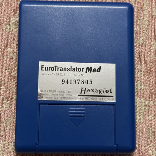 Hexaglot EuroTranslator MED electronic translator used