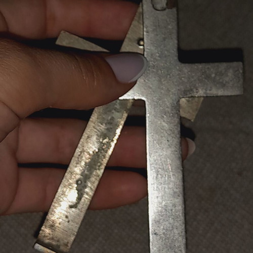 Pectoral Crucifix used, 19th-20th century metal and ebony
