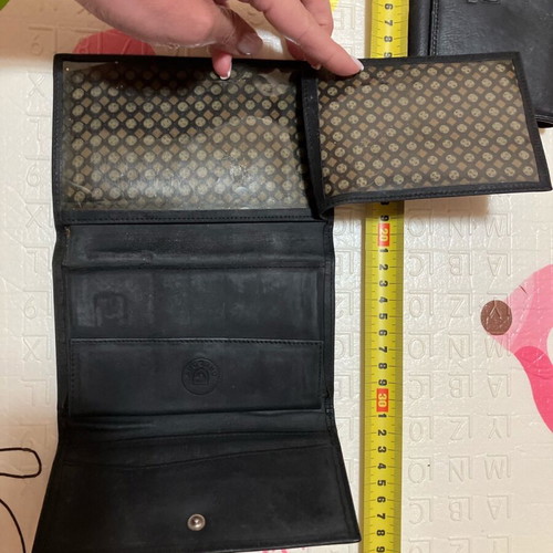 Black leather wallets used