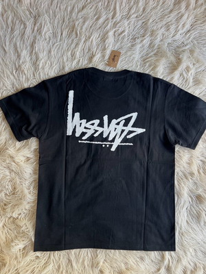 Stussy Reverse Logo Tee new, sizes M and L, black