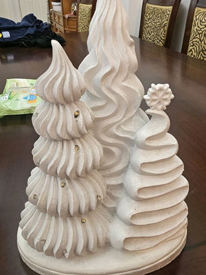 Christmas decorative trees like new made of whipped cream