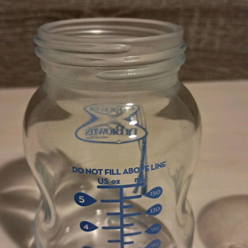 Dr Brown's glass baby bottle like new without nipple