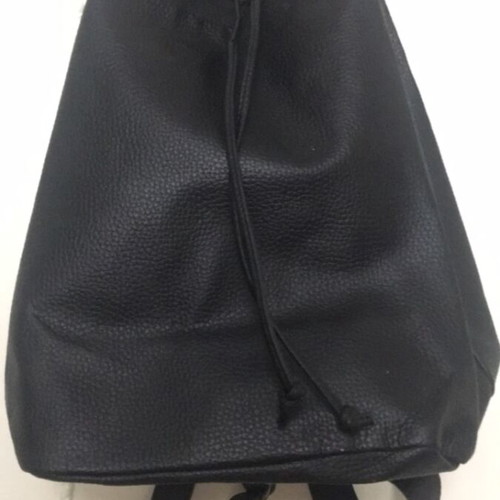 Backpack new, black leatherette and PVC