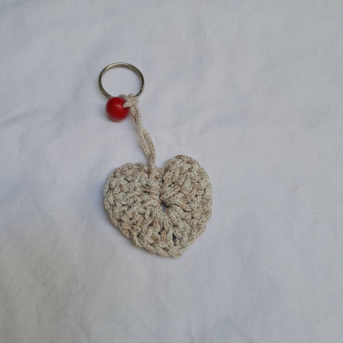 Charms handmade keychain gray