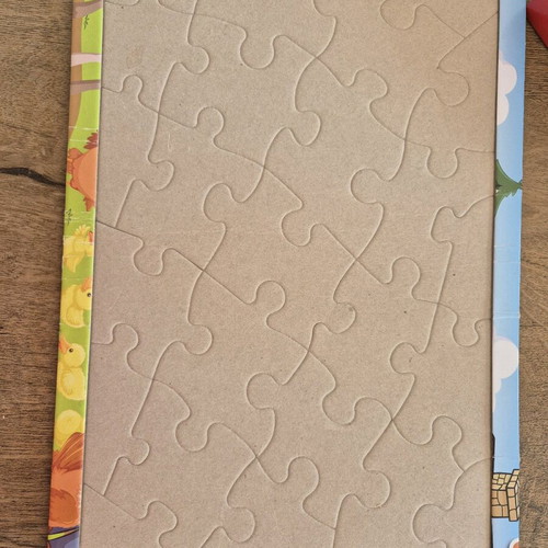 Cars and Farm puzzles 24 pieces used, set of 2