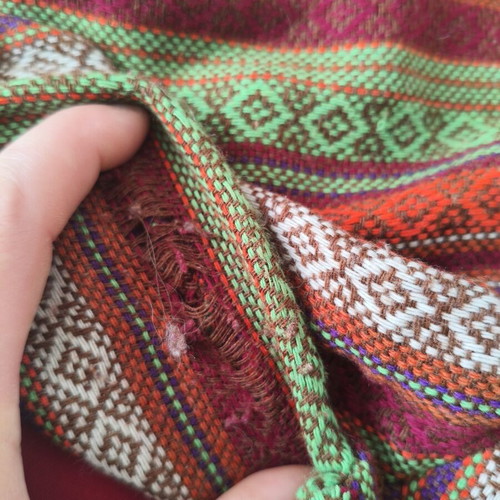 Vintage 70's Boho Ethnic Set Vest and Trousers used, colorful