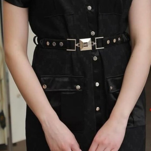 Elisabetta Franchi dress new, black with gold details, size XL