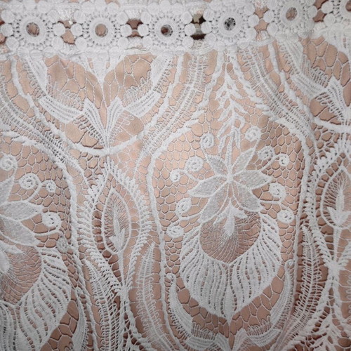 Dress with embroidery new, slim fit, white, size L