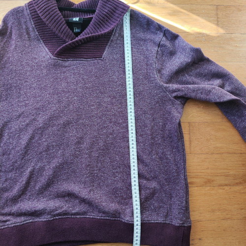 H&M sweatshirt with knitted details like new, red and purple, size XL